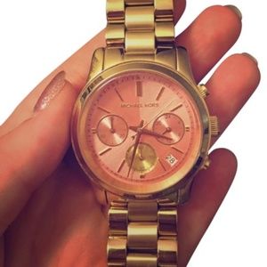 Michael Kors Gold Pink Face Watch